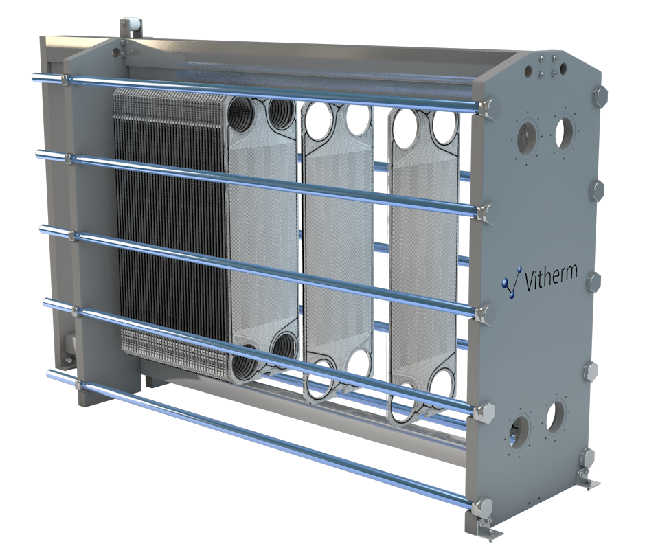 Vitherm Asia FlowPack gasketed plate heat exchanger in metallic alloy